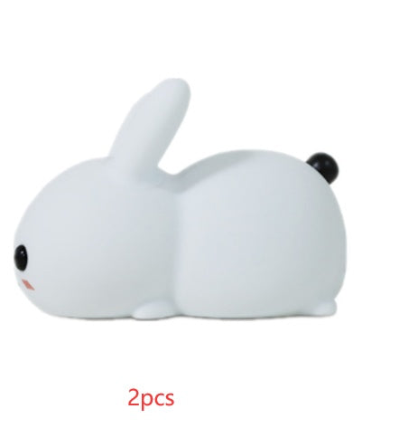 Colorful Rabbit Silicone Night Light Led