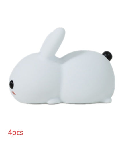 Colorful Rabbit Silicone Night Light Led