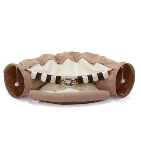 Cat's Tunnel Cushioned Bed