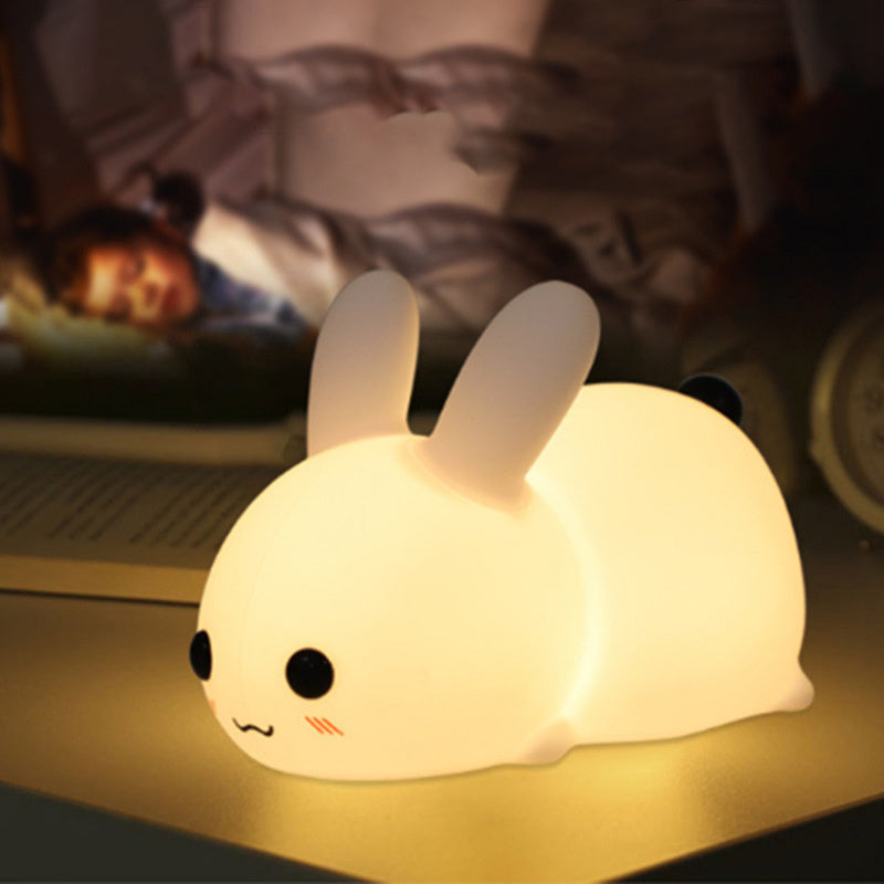 Colorful Rabbit Silicone Night Light Led