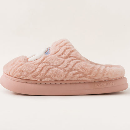 Couple Cotton Slippers Indoor Thickening Warm Plush Cotton Shoes