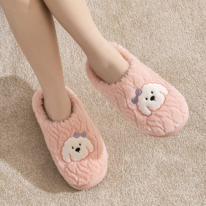 Couple Cotton Slippers Indoor Thickening Warm Plush Cotton Shoes