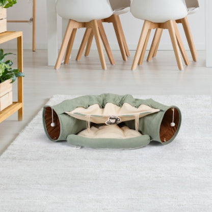 Cat's Tunnel Cushioned Bed
