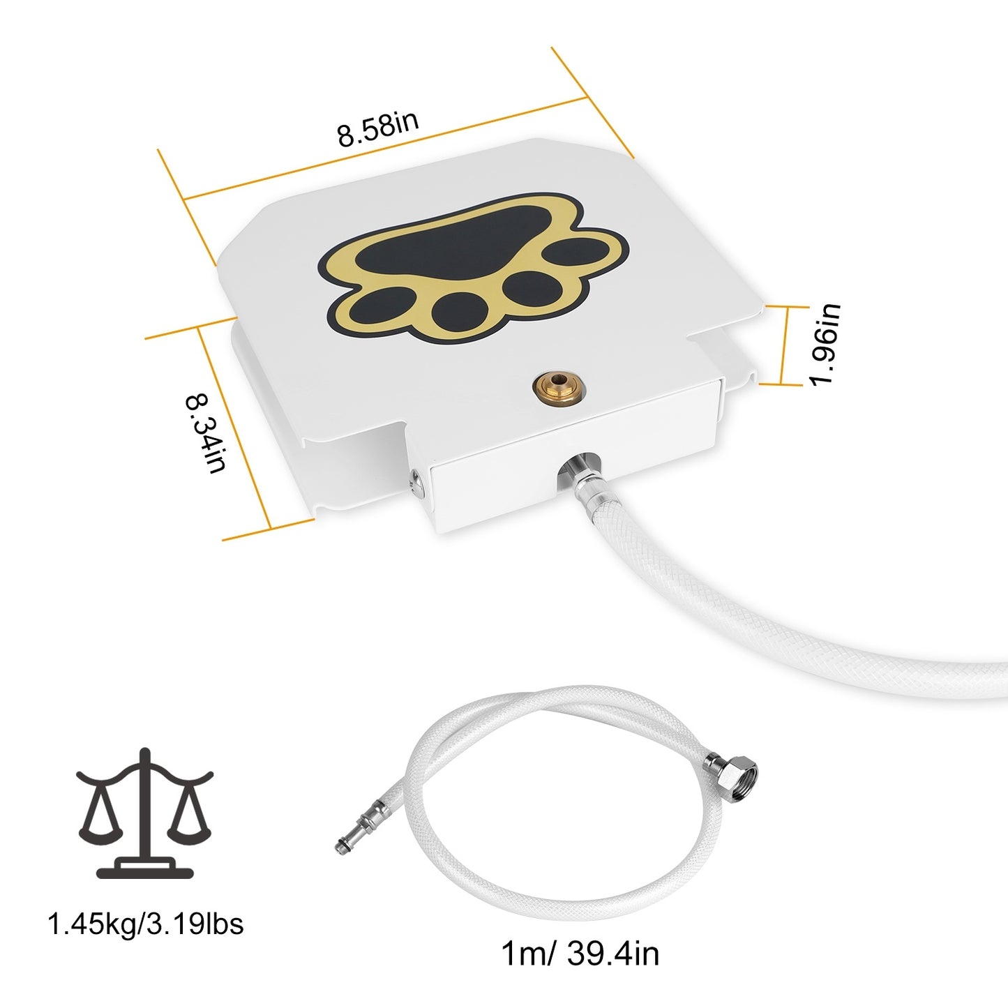 Dog Water Fountain Outdoor Dog Pet Water Dispenser Step-on Activated Sprinkler With Interactive Paw Pedal Valve For Drinking Water