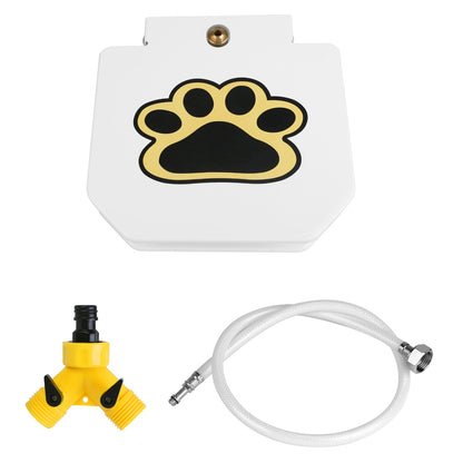 Dog Water Fountain Outdoor Dog Pet Water Dispenser Step-on Activated Sprinkler With Interactive Paw Pedal Valve For Drinking Water