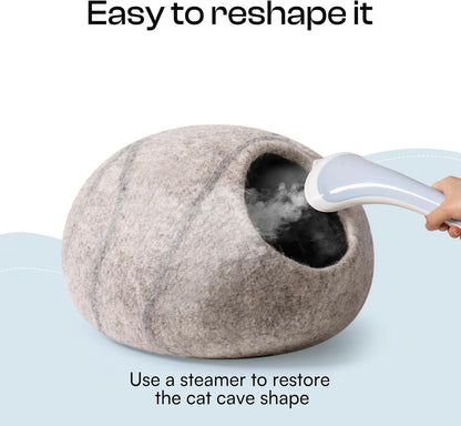 Handmade Wool Cat Cave Bed