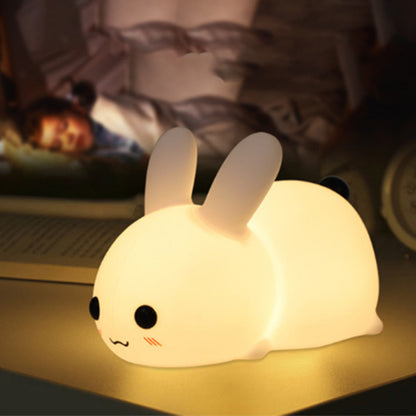Colorful Rabbit Silicone Night Light Led