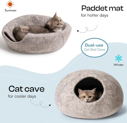 Handmade Wool Cat Cave Bed