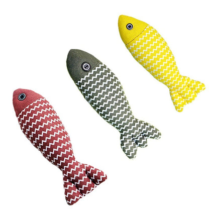Pet Mint Fish Toy - Three Colors Are Randomly Issued, Shovel Officials Must Enter, Pet Mint Fish Toys, Suitable For Cats Of All Ages
